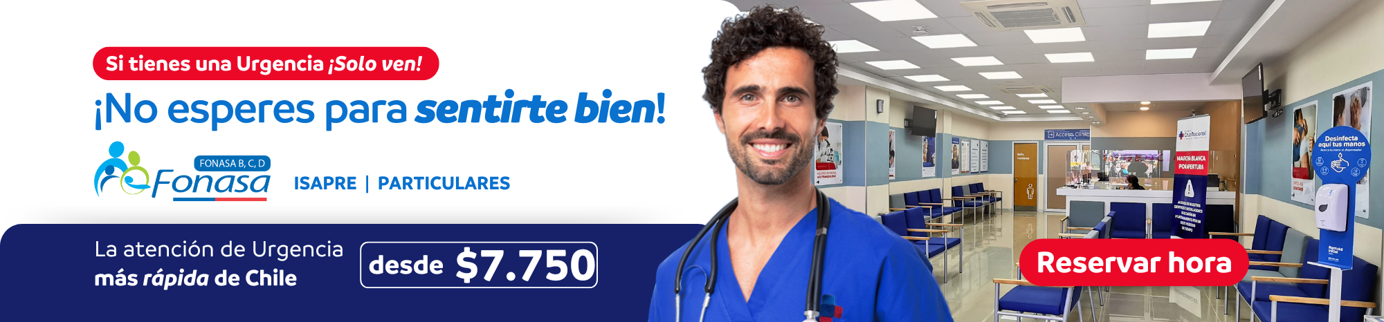 Consulta médica de urgencia banner